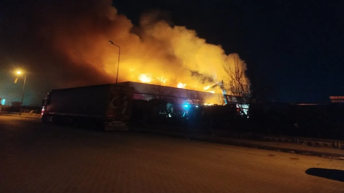 Afyonkarahisar’da bir fabrikada yangın!